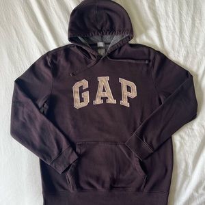 Gap Logo Hoodie: Brown - Size L